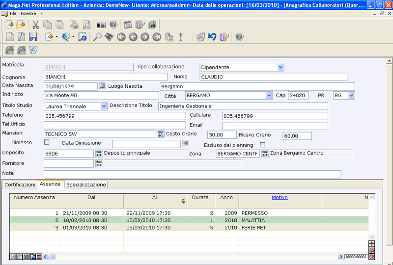Software Gestione Collaboratori