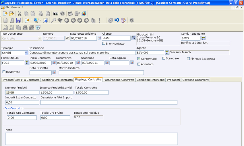 Software gestione contratti
