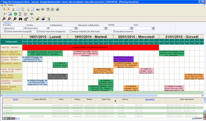 Planning Interattivo e Dispachting
