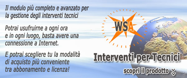 Modulo WSA Interventi per Tecnici