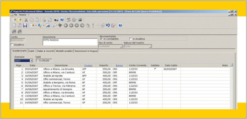 Scadenziario Contabile Cash Management