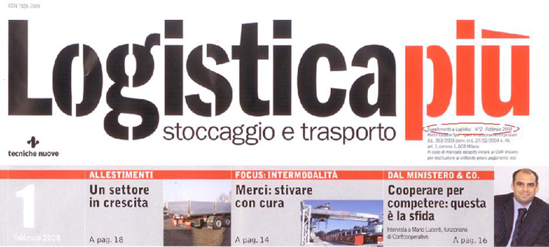 Rivista Logistica Più di Febbraio 2008