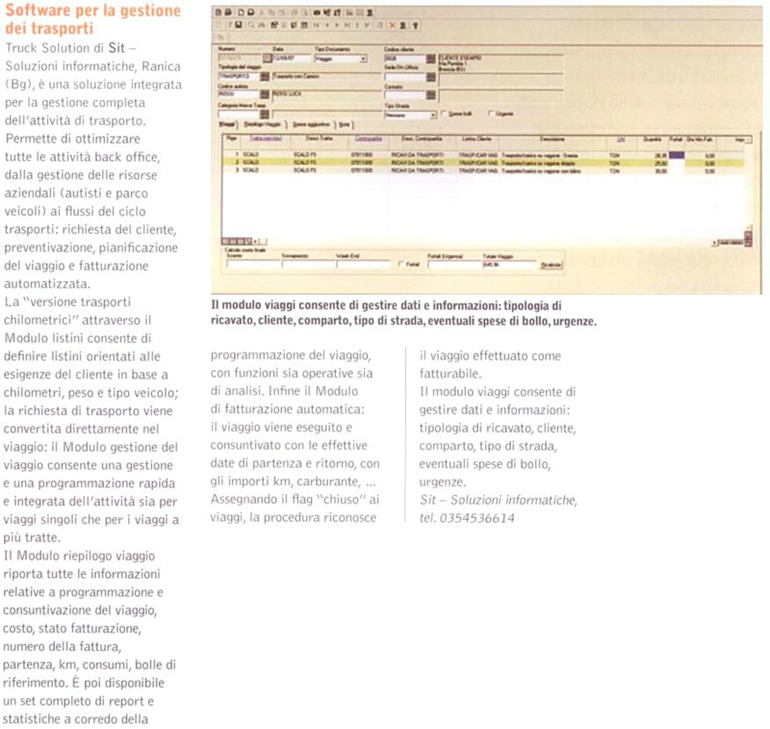 Software Gestione Trasporti Truck Solution